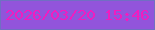文字の大きさ：3、枠の色：706fc3、背景の色：9254db、文字の色：f11cc0 無料ブログパーツのブログ時計