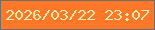 文字の大きさ：2、枠の色：707068、背景の色：ff782a、文字の色：e1ecac 無料ブログパーツのブログ時計