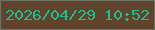 文字の大きさ：5、枠の色：707265、背景の色：60432b、文字の色：22ba8e 無料ブログパーツのブログ時計