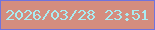 文字の大きさ：4、枠の色：7073dd、背景の色：d48d7f、文字の色：a9ecf2 無料ブログパーツのブログ時計