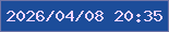 文字の大きさ：4、枠の色：7075a6、背景の色：1c4d9a、文字の色：f6d7fe 無料ブログパーツのブログ時計