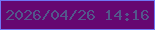 文字の大きさ：4、枠の色：7076f6、背景の色：660771、文字の色：53578b 無料ブログパーツのブログ時計