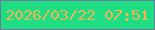 文字の大きさ：3、枠の色：7078a2、背景の色：1edd82、文字の色：f1b457 無料ブログパーツのブログ時計