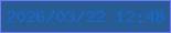 文字の大きさ：1、枠の色：7078f6、背景の色：275d94、文字の色：1968c9 無料ブログパーツのブログ時計