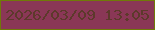 文字の大きさ：5、枠の色：707908、背景の色：8a3756、文字の色：5d392b 無料ブログパーツのブログ時計