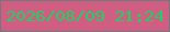 文字の大きさ：2、枠の色：707a7d、背景の色：d05d82、文字の色：1dd165 無料ブログパーツのブログ時計