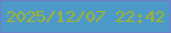 文字の大きさ：3、枠の色：707ec9、背景の色：4d9ac8、文字の色：a5b527 無料ブログパーツのブログ時計