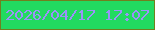 文字の大きさ：4、枠の色：70801e、背景の色：22da60、文字の色：9b92f8 無料ブログパーツのブログ時計