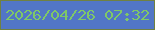 文字の大きさ：3、枠の色：708141、背景の色：5276c6、文字の色：7fc867 無料ブログパーツのブログ時計