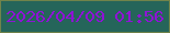 文字の大きさ：3、枠の色：70834a、背景の色：25655a、文字の色：8f13d6 無料ブログパーツのブログ時計
