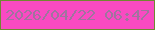 文字の大きさ：3、枠の色：708831、背景の色：f94ac2、文字の色：a0749e 無料ブログパーツのブログ時計