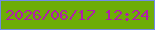 文字の大きさ：1、枠の色：708be8、背景の色：6dad07、文字の色：b11dab 無料ブログパーツのブログ時計