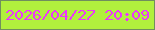 文字の大きさ：3、枠の色：708f5d、背景の色：b1f03d、文字の色：ec37fa 無料ブログパーツのブログ時計