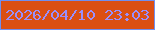 文字の大きさ：3、枠の色：708ff0、背景の色：db4f13、文字の色：9a8ffc 無料ブログパーツのブログ時計
