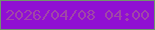 文字の大きさ：4、枠の色：70956c、背景の色：900fd3、文字の色：a047a7 無料ブログパーツのブログ時計