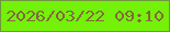 文字の大きさ：2、枠の色：70963d、背景の色：74f109、文字の色：85663f 無料ブログパーツのブログ時計