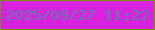 文字の大きさ：5、枠の色：70970a、背景の色：d922e0、文字の色：697aac 無料ブログパーツのブログ時計