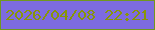 文字の大きさ：4、枠の色：70981e、背景の色：7d6be0、文字の色：889507 無料ブログパーツのブログ時計