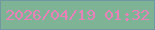 文字の大きさ：4、枠の色：7098a2、背景の色：7eb396、文字の色：e881ba 無料ブログパーツのブログ時計