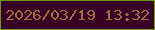 文字の大きさ：4、枠の色：709915、背景の色：380126、文字の色：a56c3c 無料ブログパーツのブログ時計