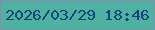 文字の大きさ：4、枠の色：7099a7、背景の色：4eb1a2、文字の色：114477 無料ブログパーツのブログ時計