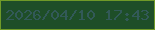 文字の大きさ：3、枠の色：709a28、背景の色：1e4e28、文字の色：325958 無料ブログパーツのブログ時計