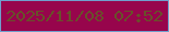 文字の大きさ：3、枠の色：709fcd、背景の色：97054c、文字の色：685129 無料ブログパーツのブログ時計