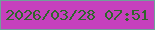 文字の大きさ：3、枠の色：70a099、背景の色：c640bd、文字の色：30662b 無料ブログパーツのブログ時計