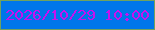 文字の大きさ：4、枠の色：70a25f、背景の色：0076ea、文字の色：c711ee 無料ブログパーツのブログ時計