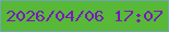 文字の大きさ：5、枠の色：70a5b3、背景の色：58b837、文字の色：761abe 無料ブログパーツのブログ時計