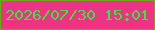 文字の大きさ：3、枠の色：70a71c、背景の色：ec3483、文字の色：3de244 無料ブログパーツのブログ時計