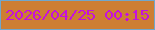 文字の大きさ：3、枠の色：70a7cc、背景の色：cd7e33、文字の色：c511dd 無料ブログパーツのブログ時計