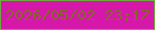 文字の大きさ：1、枠の色：70aa41、背景の色：d518a9、文字の色：87662c 無料ブログパーツのブログ時計