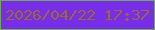 文字の大きさ：4、枠の色：70ab51、背景の色：782ee9、文字の色：966b32 無料ブログパーツのブログ時計