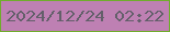 文字の大きさ：2、枠の色：70ac2d、背景の色：be80b3、文字の色：635f6a 無料ブログパーツのブログ時計
