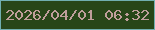 文字の大きさ：3、枠の色：70afb0、背景の色：274618、文字の色：be9e9a 無料ブログパーツのブログ時計