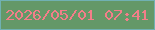 文字の大きさ：3、枠の色：70b1b3、背景の色：649868、文字の色：f37e89 無料ブログパーツのブログ時計