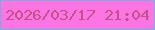 文字の大きさ：3、枠の色：70b2db、背景の色：fd74e4、文字の色：c25185 無料ブログパーツのブログ時計