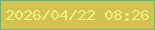 文字の大きさ：4、枠の色：70b370、背景の色：d4c254、文字の色：ebf070 無料ブログパーツのブログ時計