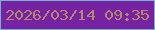 文字の大きさ：4、枠の色：70b4cc、背景の色：7722a3、文字の色：b48a6c 無料ブログパーツのブログ時計