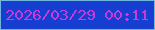 文字の大きさ：2、枠の色：70b5e0、背景の色：163fd2、文字の色：c93bd7 無料ブログパーツのブログ時計