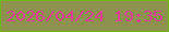 文字の大きさ：4、枠の色：70b614、背景の色：8d934f、文字の色：da448d 無料ブログパーツのブログ時計