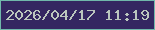 文字の大きさ：1、枠の色：70b7ab、背景の色：342661、文字の色：bbc6be 無料ブログパーツのブログ時計