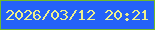 文字の大きさ：3、枠の色：70bb2a、背景の色：2462f8、文字の色：edf08d 無料ブログパーツのブログ時計