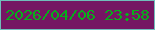 文字の大きさ：5、枠の色：70bdbb、背景の色：751663、文字の色：05af1a 無料ブログパーツのブログ時計