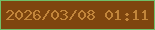 文字の大きさ：5、枠の色：70bf68、背景の色：7e450e、文字の色：c2853b 無料ブログパーツのブログ時計
