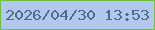 文字の大きさ：2、枠の色：70c03d、背景の色：b2c8ed、文字の色：506a96 無料ブログパーツのブログ時計