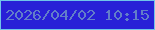文字の大きさ：4、枠の色：70c4e9、背景の色：2820d7、文字の色：627ec9 無料ブログパーツのブログ時計
