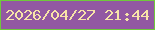 文字の大きさ：4、枠の色：70c83c、背景の色：9258a2、文字の色：f7e4a8 無料ブログパーツのブログ時計