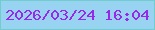 文字の大きさ：1、枠の色：70cccd、背景の色：98d4f1、文字の色：9929ea 無料ブログパーツのブログ時計